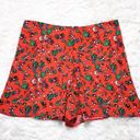 Topshop  Ditsy Orange floral high rise shorts 10 Photo 2