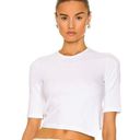 Helmut Lang NWT  White Asymmetric Rib-Knit Crop Top Photo 0