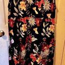 CJ Banks Maxi Summer Dress Size 1x Black Floral Poly spandex Plus Size Stretchy Photo 0