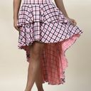 Coral plaid High Low skirt Pink Size M Photo 0