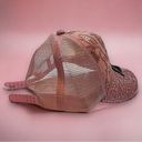 Butterfly Beaded Retro Floral Sequined Rhinestone Y2K Statement Trucker Hat Pink Photo 5