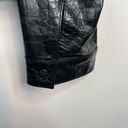 Nine West vintage Y2K Black leather Croc Embossed Leather Jacket womens XL Photo 6