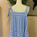 Lulus NWOT  Chic in Santorini White and Blue Tie-Strap Dress With Pockets Photo 5