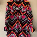 Cache Bright Colorful Striped Pullover V Neck Long sleeve Blouse Size M Photo 1