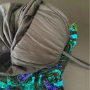 Laurence Kazar VTG  7X 100% Silk Sequin Beaded Blouse Peacock Green Blue Evening Photo 8