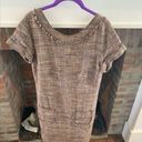 W By Worth  Linen Blend Two Front Pocket Knee Length Dress Brown Tones size 4 Photo 0