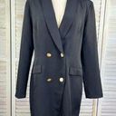 Pretty Little Thing  Blazer Dress Black w Gold Buttons-8 Photo 0