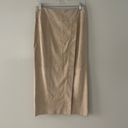 Vince   Suede Leather Faux Wrap Midi in Marzipan Beige Size 6 Photo 1