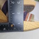 Anne Klein  Fortuna Stripe Fabric Slingback Rattan Wedge Sandals Boho 6M Photo 10