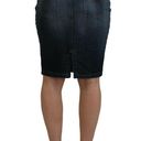 Fiorucci  Dark Blue Wash Mid Waist Pencil Cut Denim Skirt Sz IT 40 / US S NEW Photo 2