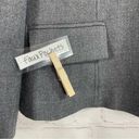 Rafaella  Womens Blazer Jacket Sz 10 Wool Line Solid Gray Career Office Button Photo 1