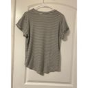 Bohme  Green White Striped Hi Low T-Shirt Size Small Photo 2