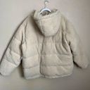 Good American NWT  Faux Shearling Cocoon Puffer Jacket in Tusk 4 XL Photo 5