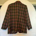 Vintage wool blend plaid women’s blazer size 18 XL Black Photo 4