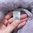 Rachel Zoe  Faux Fur Hooded Zip Up Jacket Coat Lavender Purple Size Small Photo 7