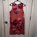 Calvin Klein  pink floral sleeveless shift dress size Small Photo 3