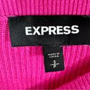 EXPRESS  Drop Shoulder Circle Hem Oversized Tunic Sweater Pink Small Photo 9