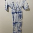 ASOS  Swim Blue Tie Dye Maxi Kimono Pool Beach Cover Up Resort Wear Vacation Sz 0 Photo 3