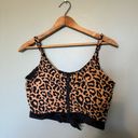 REEF Coral  Kylie Leopard Print Swim Top size M, 8-10 Photo 1