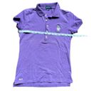 Polo  Bear Embroidered Bear Purple Casual Button Top Size Medium Photo 4