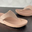 FitFlop  Lulu Perf Croco-Embossed Leather Toe-Post Thong Sandal Women’s Sz 10 Photo 4