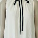 Who What Wear Cream Neck Tie Blouse NWT! Photo 4