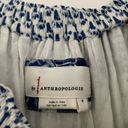 Anthropologie  Clemente Off Shoulder Floral Belted Romper Blue White Photo 7