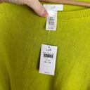 J.Jill NWT  Linen Blend Tasseled Poncho in Citron Size XL-3X Photo 5