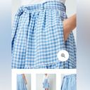 Polo NWT  Ralph Lauren Skirt Linen Midi Gingham Blue Belted Midi Skirt Photo 7