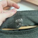 a.n.a  A New Approach Crewneck Flare Sleeve Fleece Sweater Olive Green Size XS Photo 5