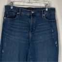 Banana Republic  Medium Wash Factory Distressed Straight Leg  Mom High Rise Jeans Photo 1