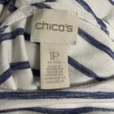 Chico's Chico’s Petite Size 1 (medium) Blue & White Tunic Top Photo 5