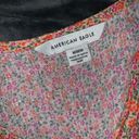 American Eagle Floral Tie Front Babydoll Blouse Top Photo 9