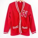 Collegiate Outfitters NEBRASKA HUSKERS Vintage Cardigan Red Button Down Polyester Gameday Photo 0