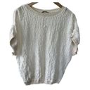 ZARA  Crinkle Oversized Loose Fit Dolman Short Sleeve Rib Trim Sweater Stop M Photo 0