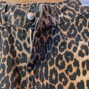 ZARA Women Cotton Leopard Print Raw Hem Denim Mini Skirt NWOT-M Photo 3