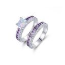 Amethyst Diamond CZ  Ring Photo 1