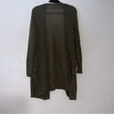 J.Jill  Open Front Cardigan Sweater  Linen Blend Longline SZ M Green Photo 1