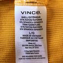 Vince NEW  Ribbed Tank Top in Papaya Yellow Photo 4