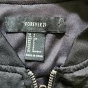 Forever 21 Black Satin Bomber Jacket, Women's S Photo 6