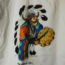 Vintage 90s Man Without A Horse Native T Shirt White Large L Indian Chief Solid Photo 4