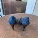 Nordstrom Dani black denim studded heels Photo 4