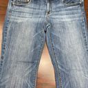 American Eagle Dark Wash Super Stretch Artist Cropped Denim Jeans Size 14 Short Photo 1