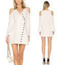 Alexis  White Bell Sleeve Button Down Blazer Cold Shoulder Mini Dress Size XS Photo 2