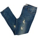 Altar'd State  Medium Wash Distressed High Waisted Stretch Straight Leg Jeans 29 Photo 50