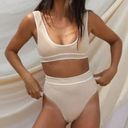 Free People  x Stone Fox Swim Juniper Bottom in Frappe NWT High Rise Medium Photo 0