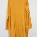 Nasty Gal NWT  Mustard Long Sleeve Tiered Smock Dress Size 22 Photo 0