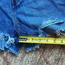 Levi's  Ribcage Cut Off Denim Shorts Womens Blue Button Fly High Rise Size 29 Photo 4