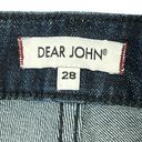 Dear John  Jean Shorts Women's 6/28" Lillie Scissor Cut Hem Dark Wash Stretch NEW Photo 2