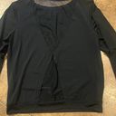 Zyia Open Mesh Back Long Sleeve Black Top  Size Small Photo 4